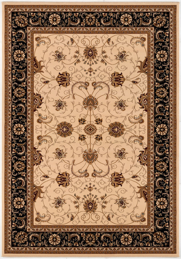 Homeroots 10' X 13' Black And Tan Oriental Washable Non Skid Area Rug  Other Material 528837