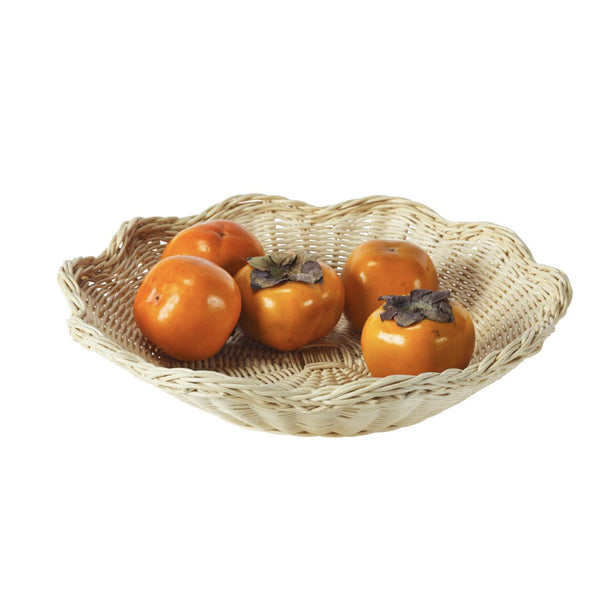 Chelsea House Wavy Wicker Tray — Hand‑Woven Natural Rattan Catch‑All With Undulating Rim For Coastal Boho Style 52883830