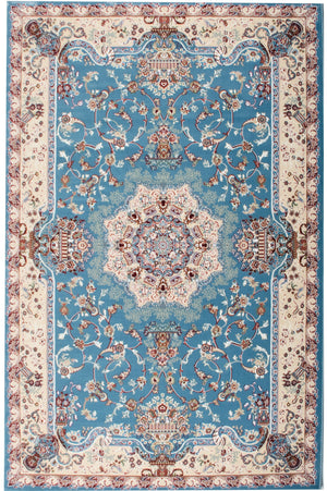 Homeroots 10' X 13' Blue And Ivory Oriental Distressed Area Rug  Olefin 528840