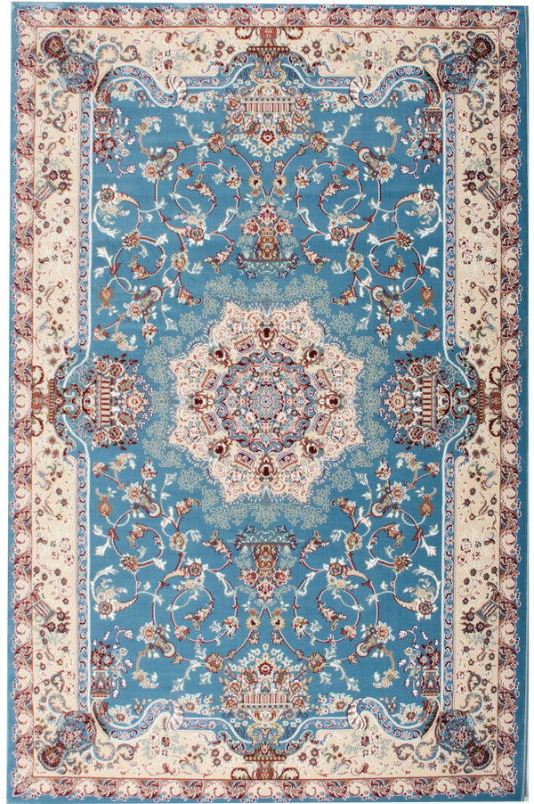 Homeroots 10' X 13' Blue And Ivory Oriental Distressed Area Rug  Olefin 528840