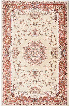 Homeroots 10' X 13' Red And Ivory Oriental Washable Non Skid Area Rug  Other Material 528841