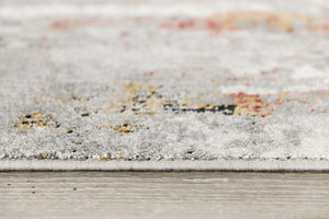 HomeRoots 9' X 12' Gray Abstract Area Rug - Washable, Non-Skid, Family-Friendly Design for Modern Spaces 528843