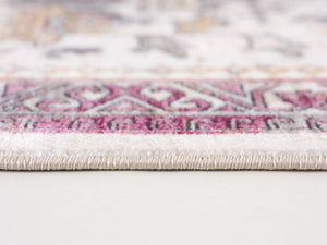 Homeroots 9' X 12' Gray And Ivory Oriental Power Loom Washable Non Skid Area Rug  Cotton Blend 528844