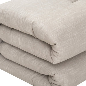 Homeroots Beige Twin 100% Cotton 140 Thread Count Washable Down Comforter Set Beige,Twin,Twin Xl Cotton 528867