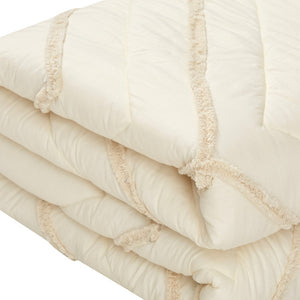 Homeroots Beige King 100% Cotton 220 Thread Count Washable Down Comforter Set Beige,King,California King Cotton 528874