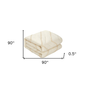 Homeroots Beige Queen 100% Cotton 220 Thread Count Washable Down Comforter Set Beige,Full,Queen Cotton 528875