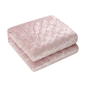 Homeroots Blush King Polyester 220 Thread Count Washable Down Comforter Set Blush,King,California King Velvet 528876