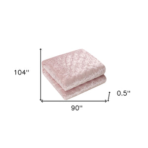 Homeroots Blush King Polyester 220 Thread Count Washable Down Comforter Set Blush,King,California King Velvet 528876