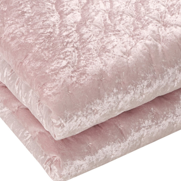 Homeroots Blush King Polyester 220 Thread Count Washable Down Comforter Set Blush,King,California King Velvet 528876