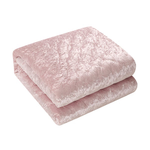 Homeroots Blush Queen Polyester 220 Thread Count Washable Down Comforter Set Blush,Full,Queen Velvet 528877