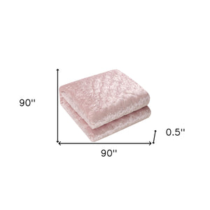 Homeroots Blush Queen Polyester 220 Thread Count Washable Down Comforter Set Blush,Full,Queen Velvet 528877