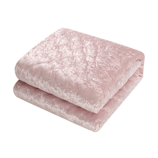 HomeRoots Blush Comforter Set - Luxurious 220 Thread Count Down Bedding for Year-Round Cozy Elegance Blush, Full/Queen Full/Queen 528877