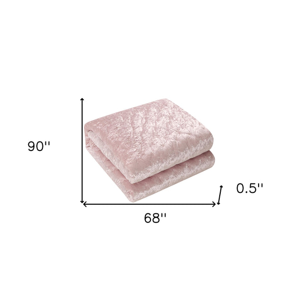 Homeroots Blush Twin Polyester 220 Thread Count Washable Down Comforter Set Blush,Twin,Twin Xl Velvet 528878