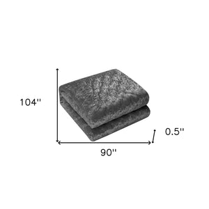 Homeroots Gray King Polyester 220 Thread Count Washable Down Comforter Set Grey,King,California King Velvet 528879