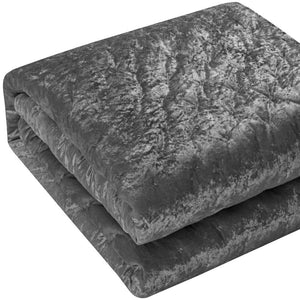 Homeroots Gray Queen Polyester 220 Thread Count Washable Down Comforter Set Grey,Full,Queen Velvet 528880