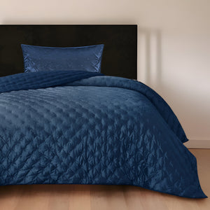 Homeroots Navy Blue Twin Polyester 220 Thread Count Washable Down Comforter Set Navy,Twin,Twin Xl Velvet 528884