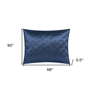 Homeroots Navy Blue Twin Polyester 220 Thread Count Washable Down Comforter Set Navy,Twin,Twin Xl Velvet 528884