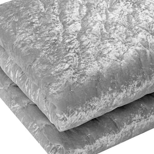 Homeroots Silver King Polyester 220 Thread Count Washable Down Comforter Set Silver,King,California King Velvet 528885