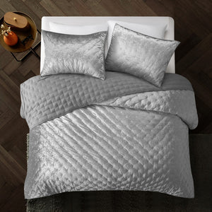 HomeRoots Blush Comforter Set - Luxurious 220 Thread Count Down Bedding for Year-Round Cozy Elegance Silver, King/California King King/California King 528885