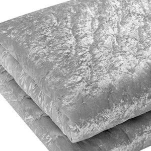 Homeroots Silver Twin Polyester 220 Thread Count Washable Down Comforter Set Silver,Twin,Twin Xl Velvet 528887