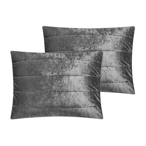 HomeRoots Blush Luxurious Down Comforter Set for Year-Round Warmth, Ultra-Soft Polyester & Easy Care Grey, Full/Queen Full/Queen 528892