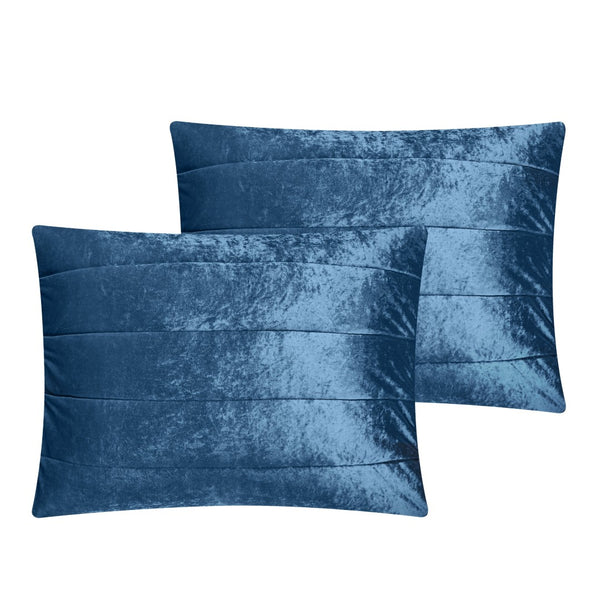 HomeRoots Blush Luxurious Down Comforter Set for Year-Round Warmth, Ultra-Soft Polyester & Easy Care Navy, King/California King King/California King 528894