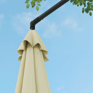 English Elm Outsunny 9.5Ft Cantilever Patio Umbrella With Crank - Stylish, Durable & Versatile Outdoor Shade Solution W2225P174158-GIGA