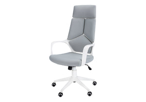 English Elm Office Gaming Chair with Ergonomic High-Back, Thick Padded Seat, Tilt Lock, 360° Swivel Mobility White 27 L x 11 W x 23 H B2710P219672