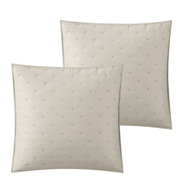 Homeroots Beige Queen Polyester 180 Thread Count Washable Down Comforter Set Beige,Full,Queen Polyester 528909