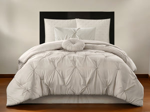 Homeroots Beige Twin Polyester 140 Thread Count Washable Down Comforter Set Beige,Twin,Twin Xl Polyester 528910