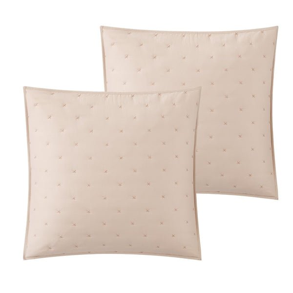 HomeRoots Beige Cozy Down Comforter Set - 7-Piece All-Season Soft Polyester for Ultimate Sleep Comfort Blush, Full/Queen Full/Queen 528912