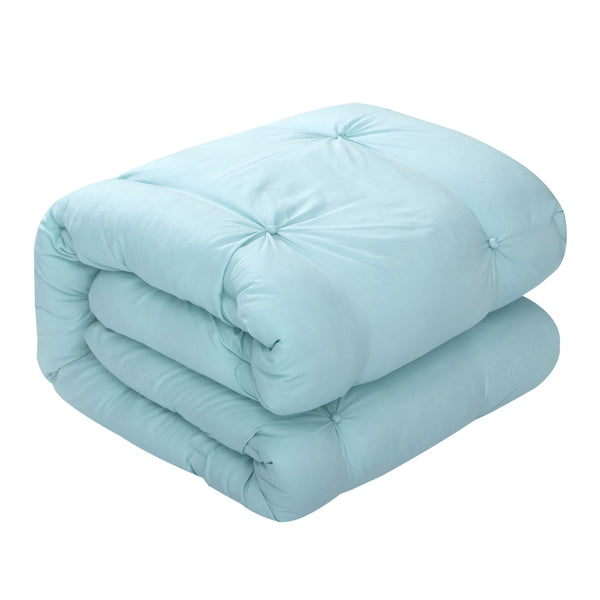 Homeroots Blue Twin Polyester 180 Thread Count Washable Down Comforter Set Blue,Twin,Twin Xl Polyester 528916