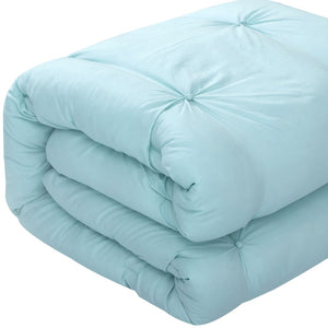 Homeroots Blue Twin Polyester 180 Thread Count Washable Down Comforter Set Blue,Twin,Twin Xl Polyester 528916