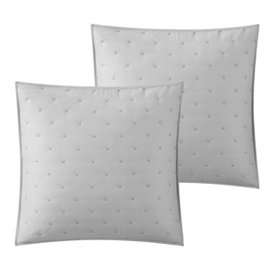 Homeroots Gray Queen Polyester 180 Thread Count Washable Down Comforter Set Grey,Full,Queen Polyester 528918