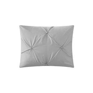 Homeroots Gray Twin Polyester 180 Thread Count Washable Down Comforter Set Grey,Twin,Twin Xl Polyester 528919