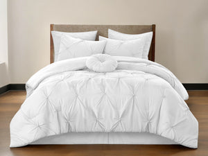 Homeroots White King Polyester 140 Thread Count Washable Down Comforter Set White,King,California King Polyester 528920