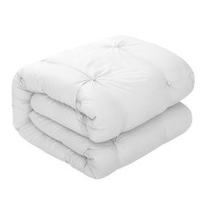 Homeroots White King Polyester 140 Thread Count Washable Down Comforter Set White,King,California King Polyester 528920