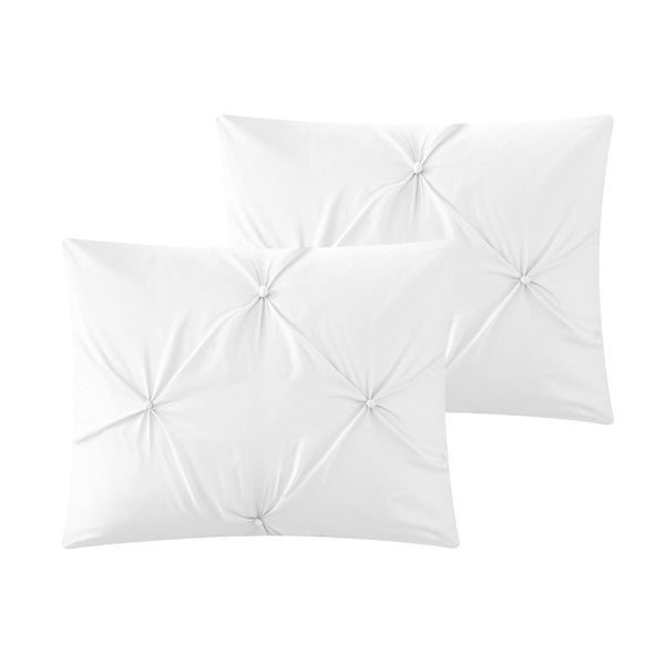 Homeroots White King Polyester 140 Thread Count Washable Down Comforter Set White,King,California King Polyester 528920