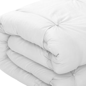 Homeroots White Queen Polyester 180 Thread Count Washable Down Comforter Set White,Full,Queen Polyester 528921