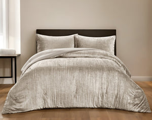 HomeRoots Beige Down Comforter Set - Lightweight, Breathable, and Washable for Year-Round Comfort and Style Beige, Full/Queen Full/Queen 528939