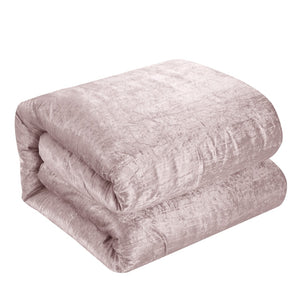 HomeRoots Beige Down Comforter Set - Lightweight, Breathable, and Washable for Year-Round Comfort and Style Blush, King/California King King/California King 528940