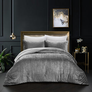 HomeRoots Beige Down Comforter Set - Lightweight, Breathable, and Washable for Year-Round Comfort and Style Dark Grey, Full/Queen Full/Queen 528943