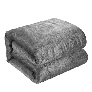 HomeRoots Beige Down Comforter Set - Lightweight, Breathable, and Washable for Year-Round Comfort and Style Dark Grey, Full/Queen Full/Queen 528943