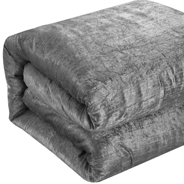 HomeRoots Beige Down Comforter Set - Lightweight, Breathable, and Washable for Year-Round Comfort and Style Dark Grey, Full/Queen Full/Queen 528943