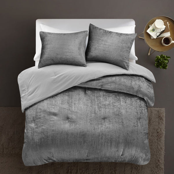 HomeRoots Beige Down Comforter Set - Lightweight, Breathable, and Washable for Year-Round Comfort and Style Dark Grey, Full/Queen Full/Queen 528943