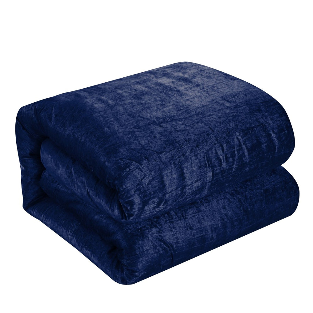 HomeRoots Beige Down Comforter Set - Lightweight, Breathable, and Washable for Year-Round Comfort and Style Navy, King/California King King/California King 528946