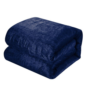 HomeRoots Beige Down Comforter Set - Lightweight, Breathable, and Washable for Year-Round Comfort and Style Navy, King/California King King/California King 528946