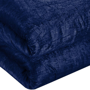 HomeRoots Beige Down Comforter Set - Lightweight, Breathable, and Washable for Year-Round Comfort and Style Navy, Full/Queen Full/Queen 528947