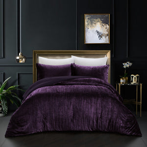 HomeRoots Beige Down Comforter Set - Lightweight, Breathable, and Washable for Year-Round Comfort and Style Purple, Full/Queen Full/Queen 528949