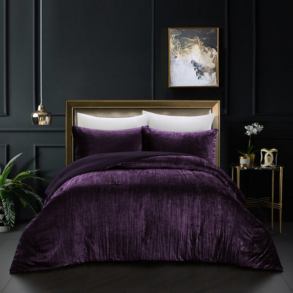 HomeRoots Beige Down Comforter Set - Lightweight, Breathable, and Washable for Year-Round Comfort and Style Purple, Full/Queen Full/Queen 528949
